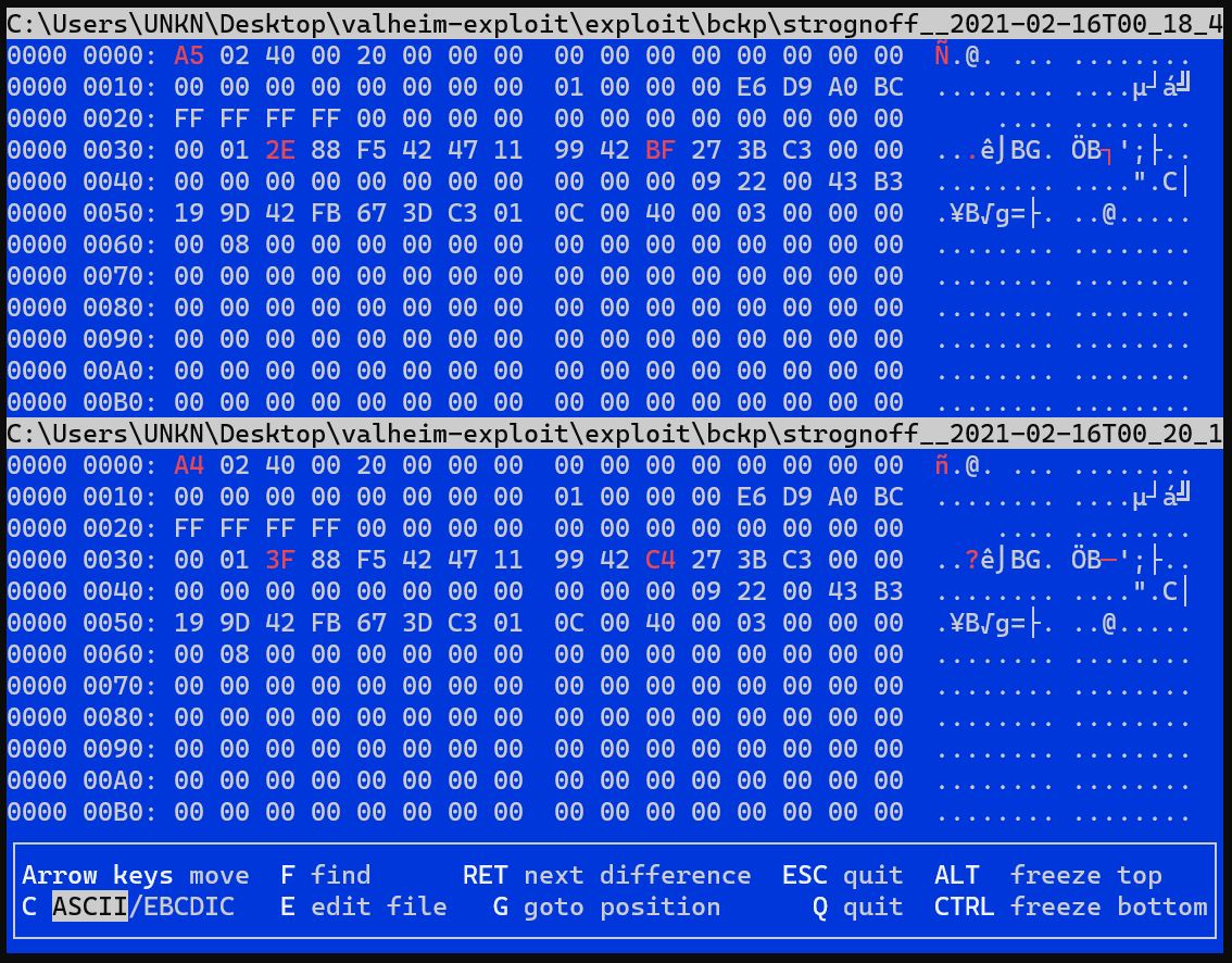 Valheim Character File First Byte